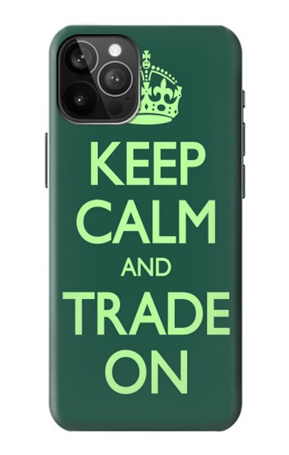 W3862 Keep Calm and Trade On Hülle Schutzhülle Taschen und Leder Flip für iPhone 12 Pro Max