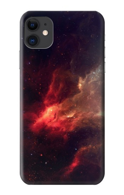 W3897 Red Nebula Space Hülle Schutzhülle Taschen und Leder Flip für iPhone 11