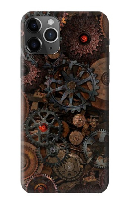 W3884 Steampunk Mechanical Gears Hülle Schutzhülle Taschen und Leder Flip für iPhone 11 Pro