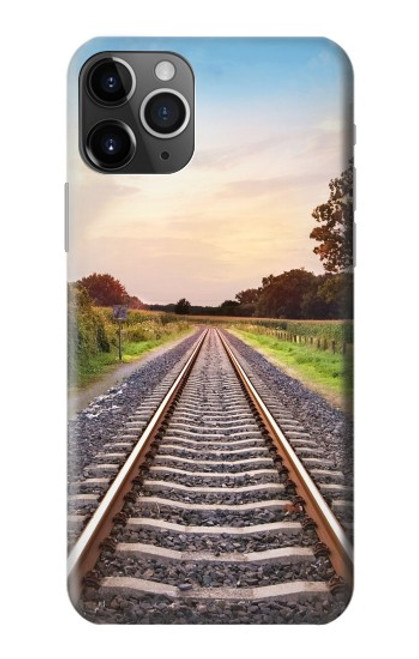 W3866 Railway Straight Train Track Hülle Schutzhülle Taschen und Leder Flip für iPhone 11 Pro Max