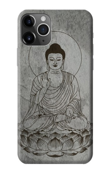 W3873 Buddha Line Art Hülle Schutzhülle Taschen und Leder Flip für iPhone 11 Pro Max