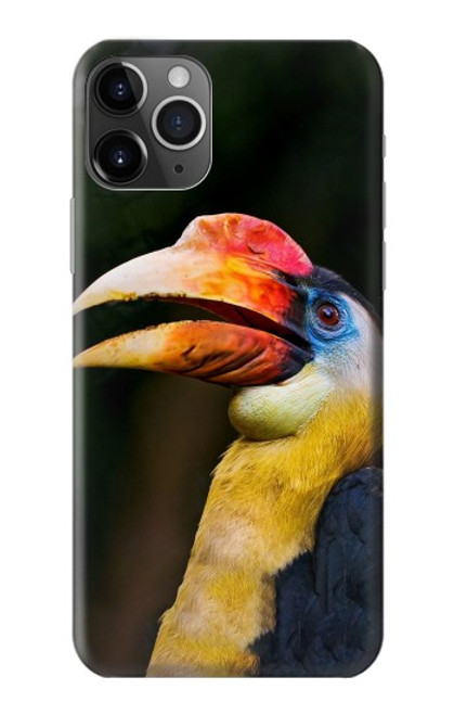 W3876 Colorful Hornbill Hülle Schutzhülle Taschen und Leder Flip für iPhone 11 Pro Max