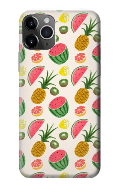 W3883 Fruit Pattern Hülle Schutzhülle Taschen und Leder Flip für iPhone 11 Pro Max