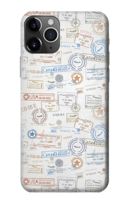 W3903 Travel Stamps Hülle Schutzhülle Taschen und Leder Flip für iPhone 11 Pro Max