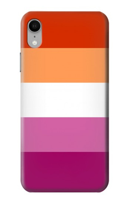W3887 Lesbian Pride Flag Hülle Schutzhülle Taschen und Leder Flip für iPhone XR