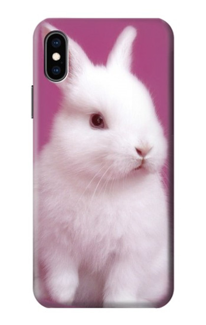 W3870 Cute Baby Bunny Hülle Schutzhülle Taschen und Leder Flip für iPhone X, iPhone XS