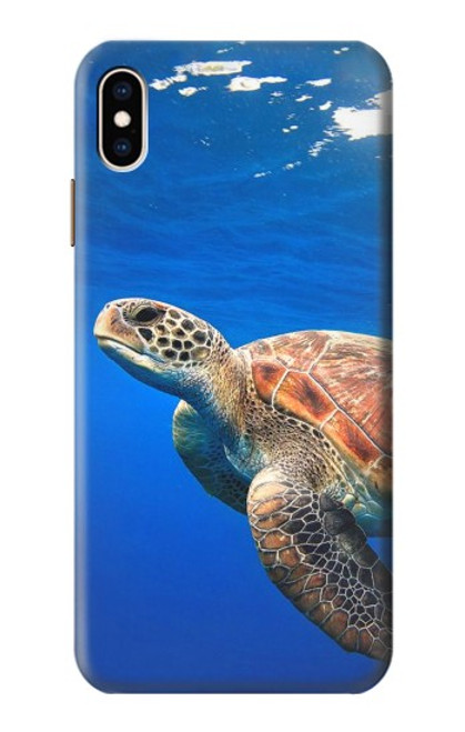 W3898 Sea Turtle Hülle Schutzhülle Taschen und Leder Flip für iPhone XS Max