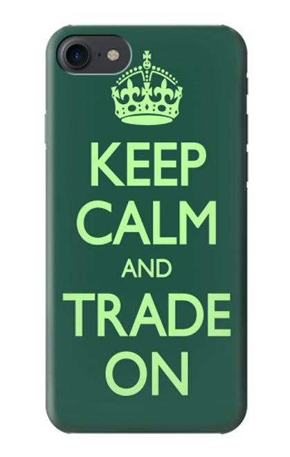 W3862 Keep Calm and Trade On Hülle Schutzhülle Taschen und Leder Flip für iPhone 7, iPhone 8, iPhone SE (2020) (2022)