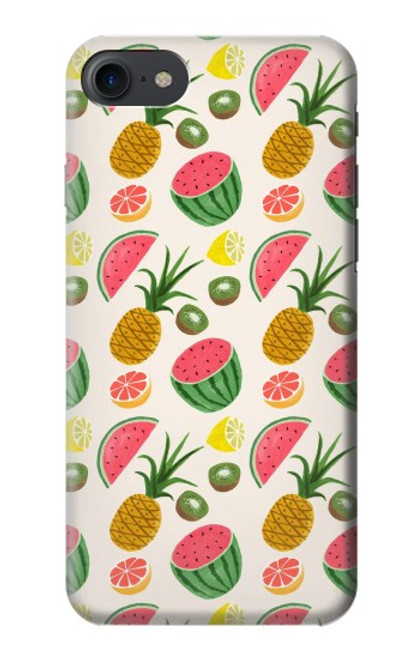 W3883 Fruit Pattern Hülle Schutzhülle Taschen und Leder Flip für iPhone 7, iPhone 8, iPhone SE (2020) (2022)