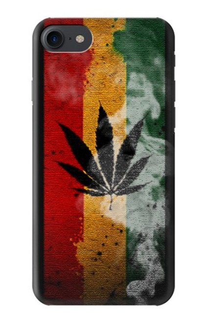 W3890 Reggae Rasta Flag Smoke Hülle Schutzhülle Taschen und Leder Flip für iPhone 7, iPhone 8, iPhone SE (2020) (2022)