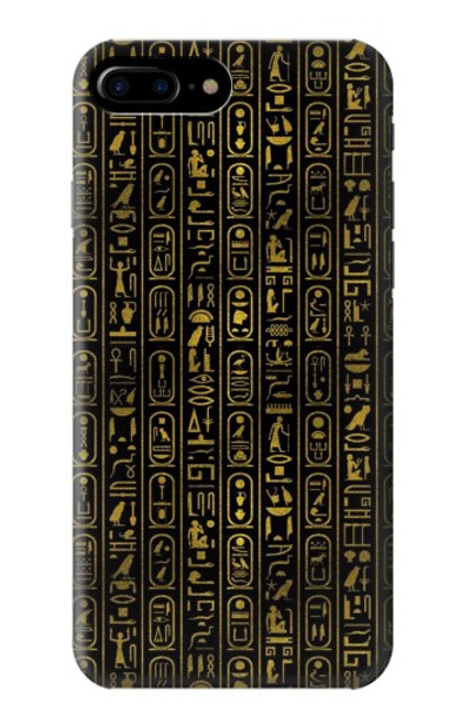 W3869 Ancient Egyptian Hieroglyphic Hülle Schutzhülle Taschen und Leder Flip für iPhone 7 Plus, iPhone 8 Plus