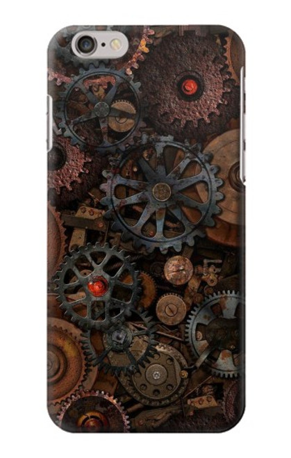 W3884 Steampunk Mechanical Gears Hülle Schutzhülle Taschen und Leder Flip für iPhone 6 6S