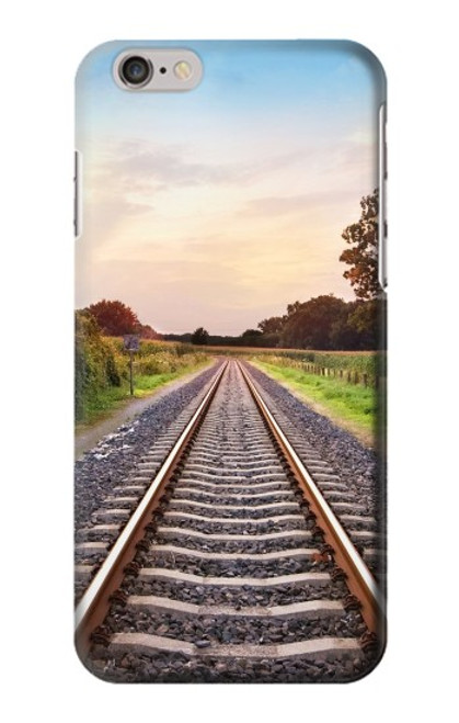 W3866 Railway Straight Train Track Hülle Schutzhülle Taschen und Leder Flip für iPhone 6 Plus, iPhone 6s Plus