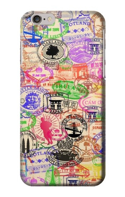 W3904 Travel Stamps Hülle Schutzhülle Taschen und Leder Flip für iPhone 6 Plus, iPhone 6s Plus