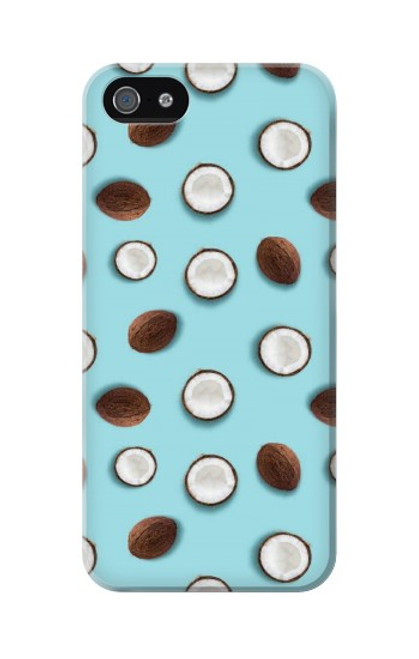 W3860 Coconut Dot Pattern Hülle Schutzhülle Taschen und Leder Flip für iPhone 5 5S SE