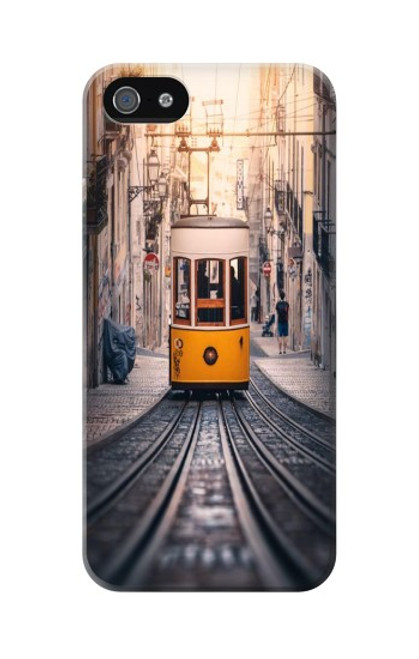 W3867 Trams in Lisbon Hülle Schutzhülle Taschen und Leder Flip für iPhone 5 5S SE