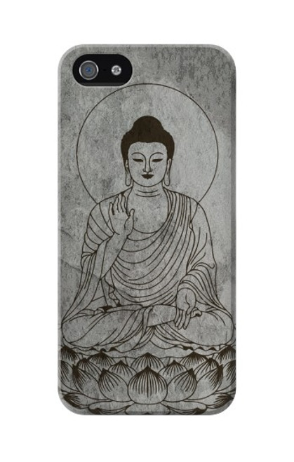 W3873 Buddha Line Art Hülle Schutzhülle Taschen und Leder Flip für iPhone 5 5S SE