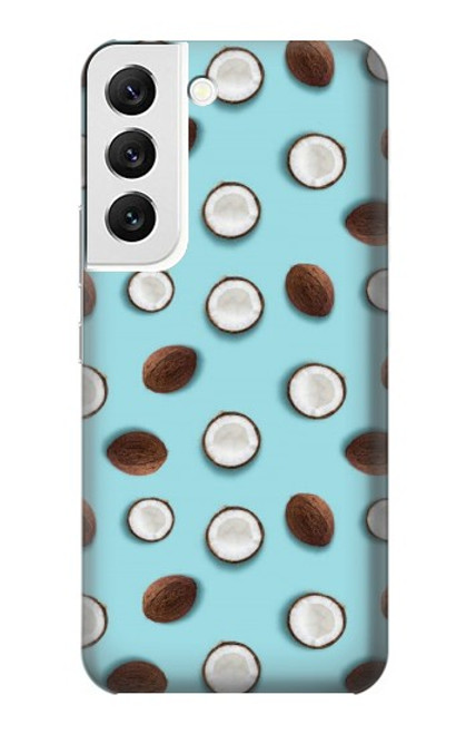 W3860 Coconut Dot Pattern Hülle Schutzhülle Taschen und Leder Flip für Samsung Galaxy S22