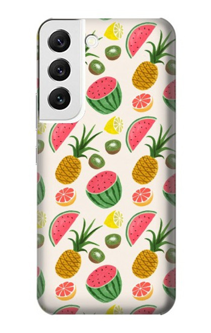 W3883 Fruit Pattern Hülle Schutzhülle Taschen und Leder Flip für Samsung Galaxy S22