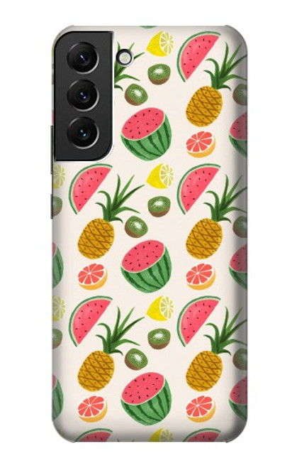 W3883 Fruit Pattern Hülle Schutzhülle Taschen und Leder Flip für Samsung Galaxy S22 Plus