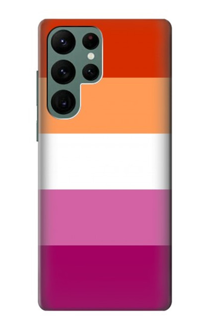 W3887 Lesbian Pride Flag Hülle Schutzhülle Taschen und Leder Flip für Samsung Galaxy S22 Ultra