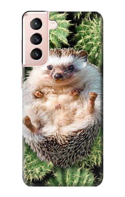 W3863 Pygmy Hedgehog Dwarf Hedgehog Paint Hülle Schutzhülle Taschen und Leder Flip für Samsung Galaxy S21 5G