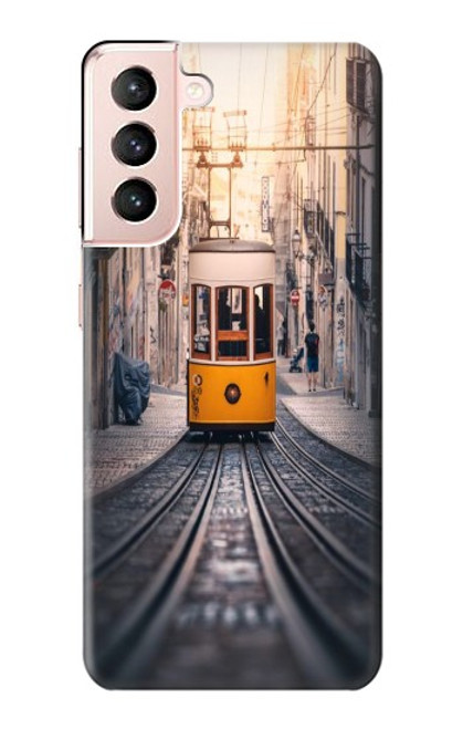 W3867 Trams in Lisbon Hülle Schutzhülle Taschen und Leder Flip für Samsung Galaxy S21 5G