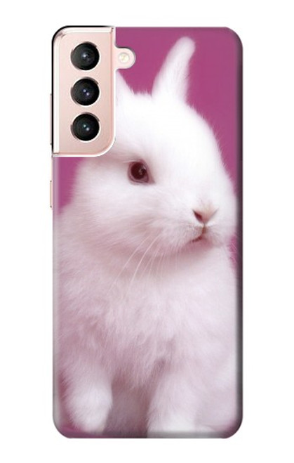 W3870 Cute Baby Bunny Hülle Schutzhülle Taschen und Leder Flip für Samsung Galaxy S21 5G