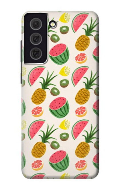 W3883 Fruit Pattern Hülle Schutzhülle Taschen und Leder Flip für Samsung Galaxy S21 FE 5G