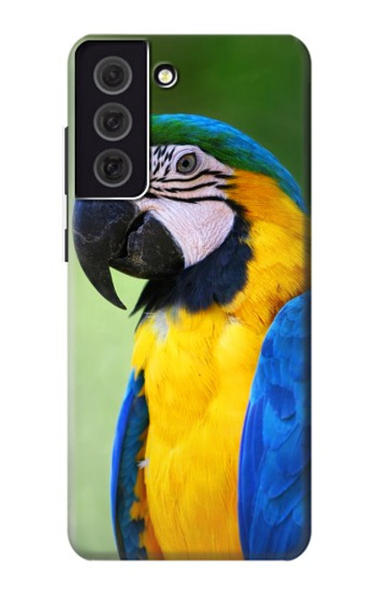 W3888 Macaw Face Bird Hülle Schutzhülle Taschen und Leder Flip für Samsung Galaxy S21 FE 5G