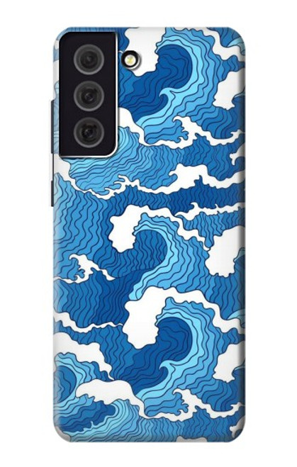 W3901 Aesthetic Storm Ocean Waves Hülle Schutzhülle Taschen und Leder Flip für Samsung Galaxy S21 FE 5G