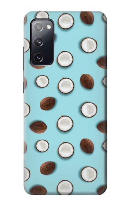 W3860 Coconut Dot Pattern Hülle Schutzhülle Taschen und Leder Flip für Samsung Galaxy S20 FE