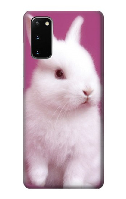 W3870 Cute Baby Bunny Hülle Schutzhülle Taschen und Leder Flip für Samsung Galaxy S20