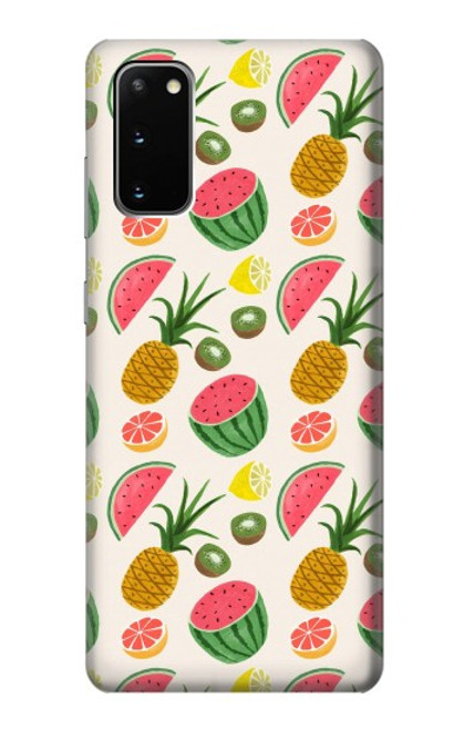 W3883 Fruit Pattern Hülle Schutzhülle Taschen und Leder Flip für Samsung Galaxy S20