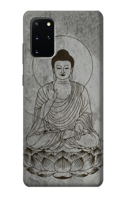 W3873 Buddha Line Art Hülle Schutzhülle Taschen und Leder Flip für Samsung Galaxy S20 Plus, Galaxy S20+