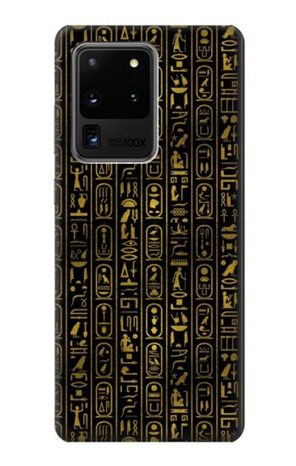 W3869 Ancient Egyptian Hieroglyphic Hülle Schutzhülle Taschen und Leder Flip für Samsung Galaxy S20 Ultra