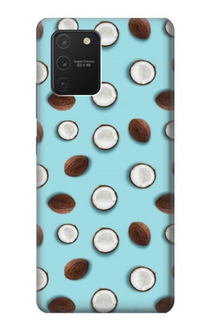 W3860 Coconut Dot Pattern Hülle Schutzhülle Taschen und Leder Flip für Samsung Galaxy S10 Lite