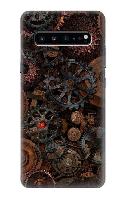 W3884 Steampunk Mechanical Gears Hülle Schutzhülle Taschen und Leder Flip für Samsung Galaxy S10 5G