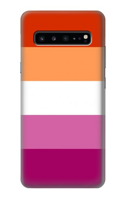 W3887 Lesbian Pride Flag Hülle Schutzhülle Taschen und Leder Flip für Samsung Galaxy S10 5G