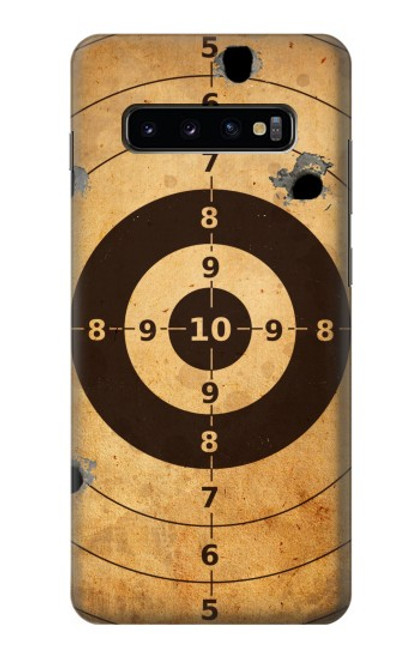 W3894 Paper Gun Shooting Target Hülle Schutzhülle Taschen und Leder Flip für Samsung Galaxy S10 Plus