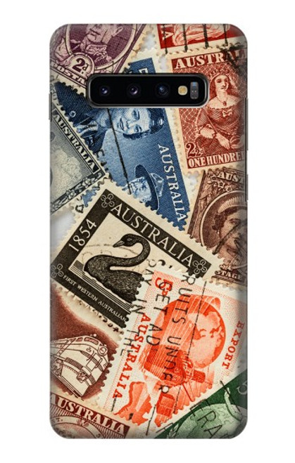 W3900 Stamps Hülle Schutzhülle Taschen und Leder Flip für Samsung Galaxy S10 Plus