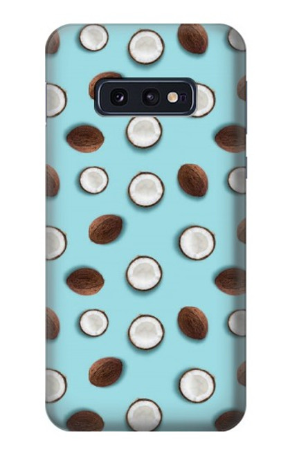 W3860 Coconut Dot Pattern Hülle Schutzhülle Taschen und Leder Flip für Samsung Galaxy S10e
