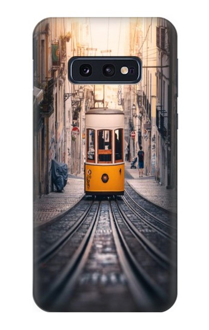 W3867 Trams in Lisbon Hülle Schutzhülle Taschen und Leder Flip für Samsung Galaxy S10e