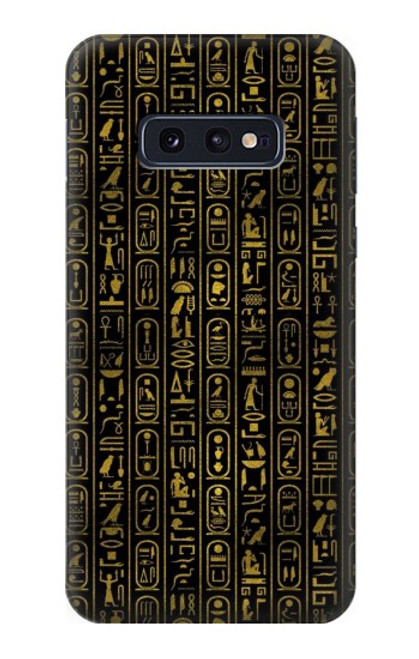 W3869 Ancient Egyptian Hieroglyphic Hülle Schutzhülle Taschen und Leder Flip für Samsung Galaxy S10e