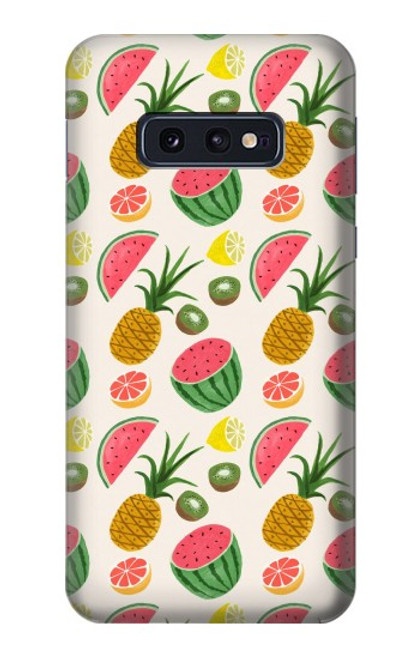 W3883 Fruit Pattern Hülle Schutzhülle Taschen und Leder Flip für Samsung Galaxy S10e