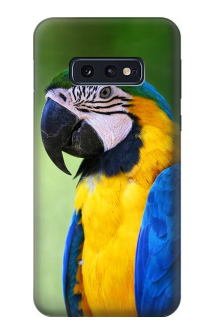 W3888 Macaw Face Bird Hülle Schutzhülle Taschen und Leder Flip für Samsung Galaxy S10e