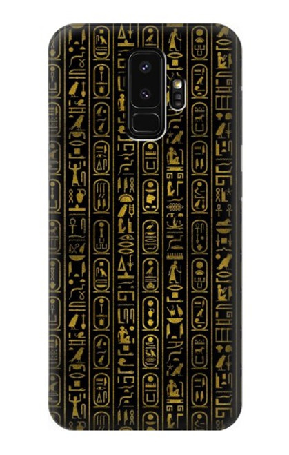 W3869 Ancient Egyptian Hieroglyphic Hülle Schutzhülle Taschen und Leder Flip für Samsung Galaxy S9 Plus