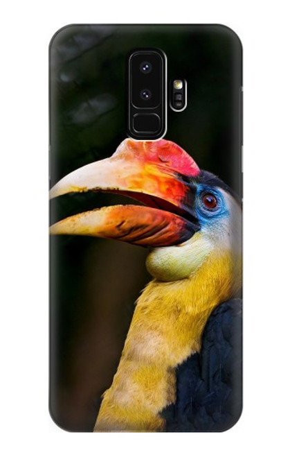 W3876 Colorful Hornbill Hülle Schutzhülle Taschen und Leder Flip für Samsung Galaxy S9 Plus