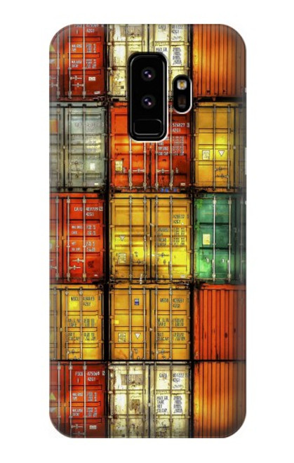 W3861 Colorful Container Block Hülle Schutzhülle Taschen und Leder Flip für Samsung Galaxy S9