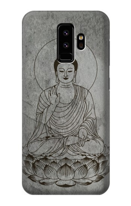 W3873 Buddha Line Art Hülle Schutzhülle Taschen und Leder Flip für Samsung Galaxy S9